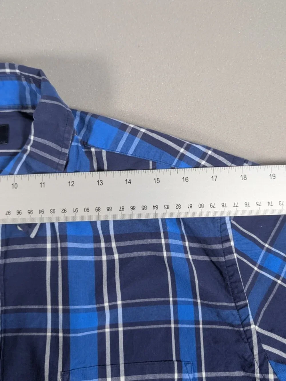 Mens J. Crew Long Sleeve Button Down Blue Plaid Shirt Large